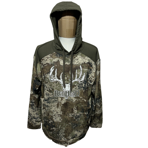 Red Head Camo Hoodie Mens XL Green Brown Pullover Fleece Lined Kangaroo Pockets - Picture 1 of 13